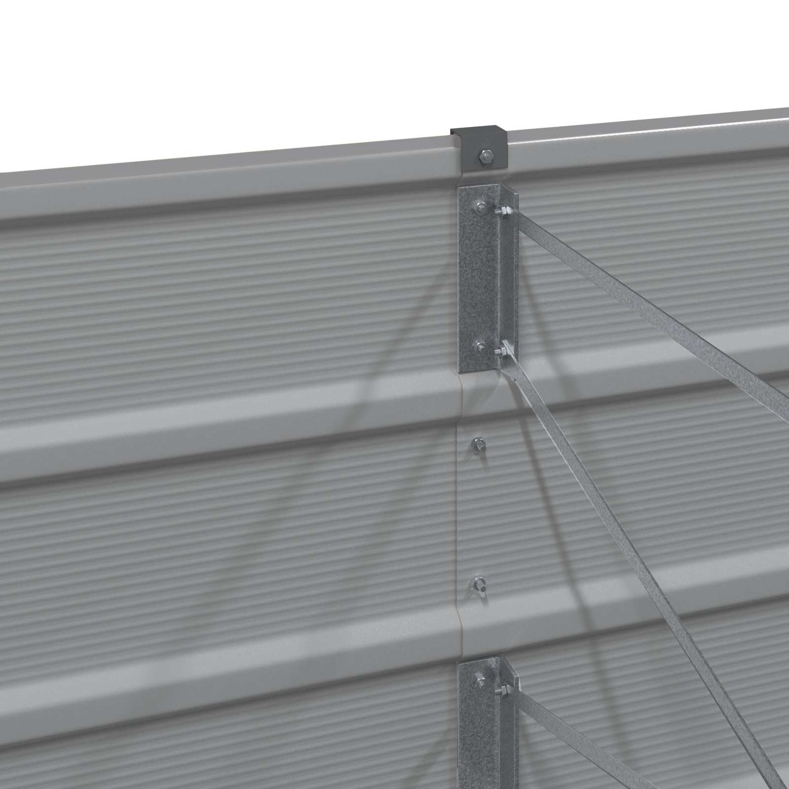 Fioriera Grigio chiaro 160 x 80 x 75 cm Acciaio 42018141