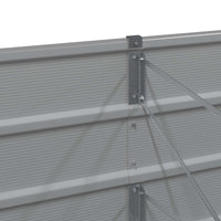 Fioriera-Vaso da Esterno-Contenitore per Piante Grigio chiaro 240 x 80 x 45 cm Acciaio