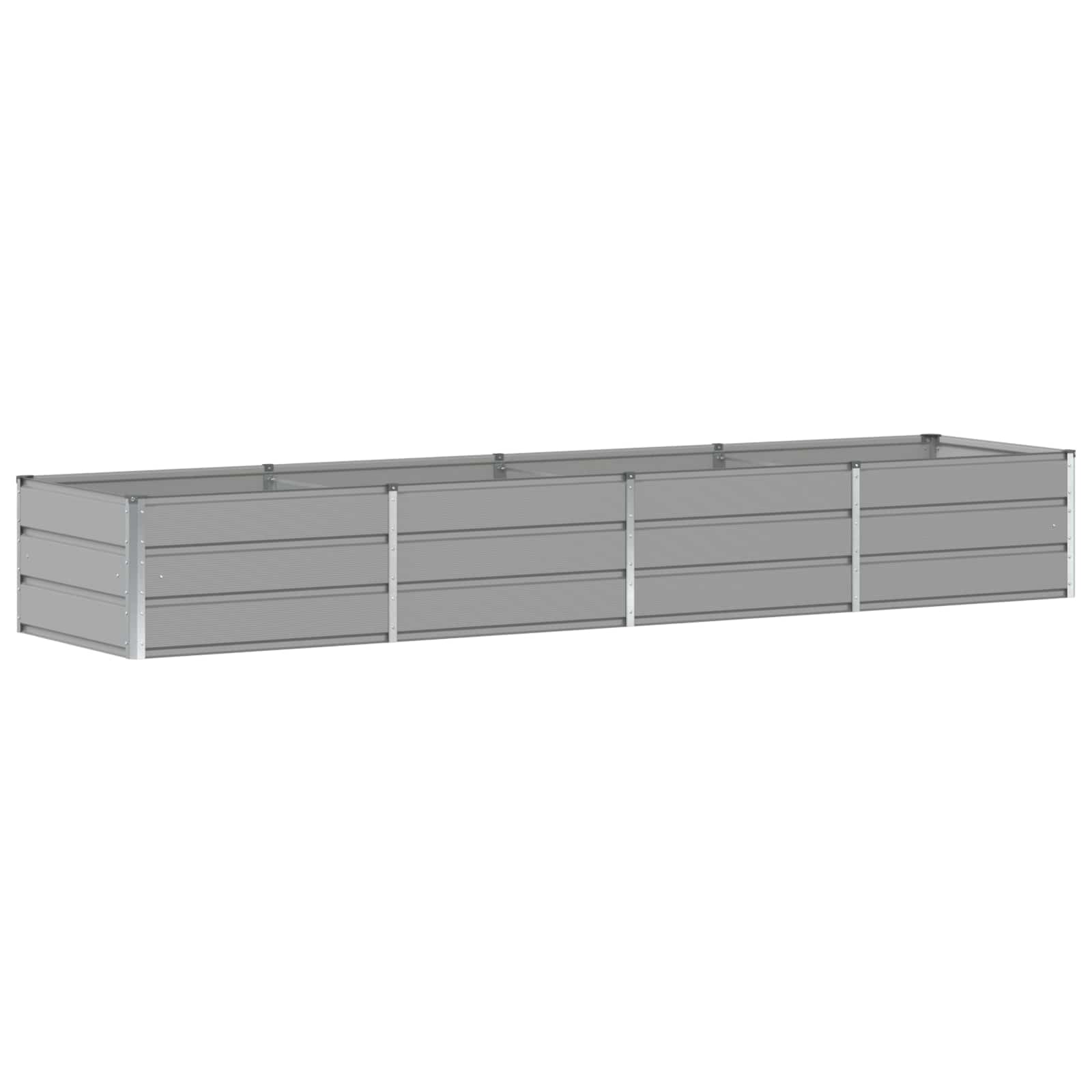 Fioriera Grigio chiaro 320 x 80 x 45 cm Acciaio 42018144