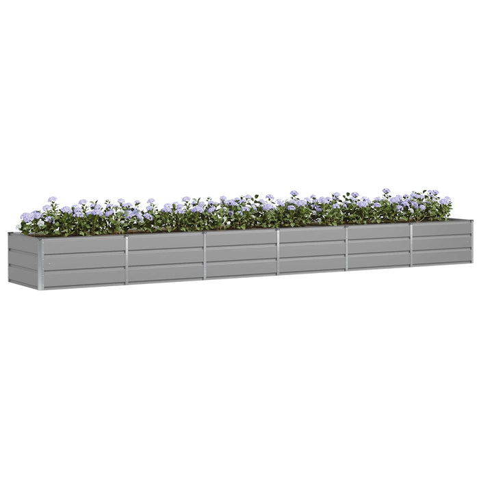 Fioriera Grigio chiaro 480 x 80 x 45 cm Acciaio 42018148