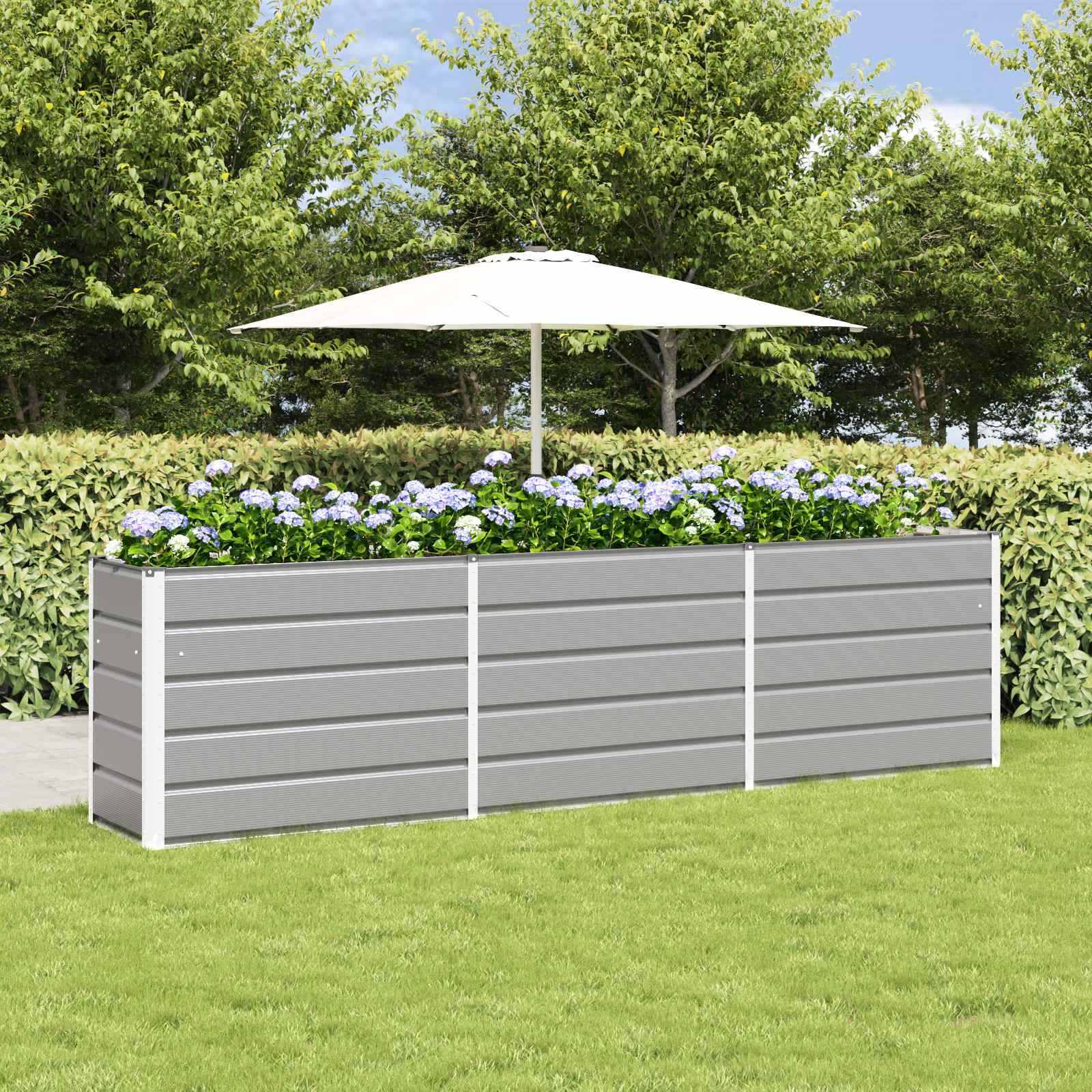 Fioriera Grigio chiaro 480 x 50 x 45 cm Acciaio zincato 42018155