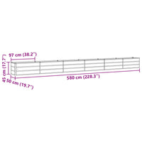 Fioriera Grigio chiaro 480 x 50 x 45 cm Acciaio zincato 42018160