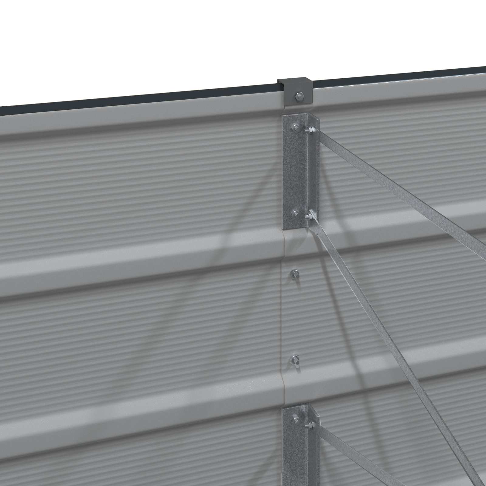 Fioriera-Vaso-Contenitore per Piante Antracite 160 x 80 x 75 cm Acciaio