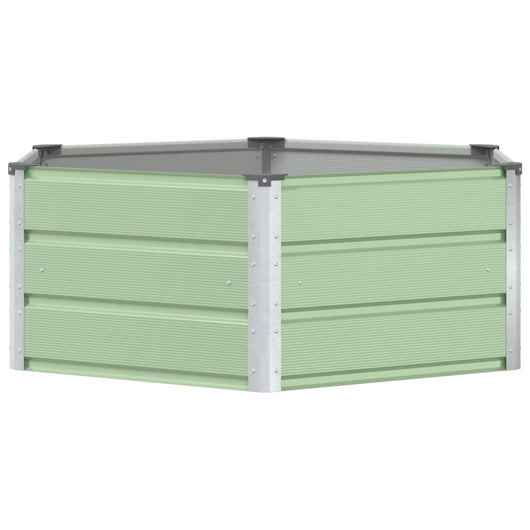 Fioriera-Vaso-Contenitore per Piante Verde Pastello 129 x 129 x 45 cm Acciaio