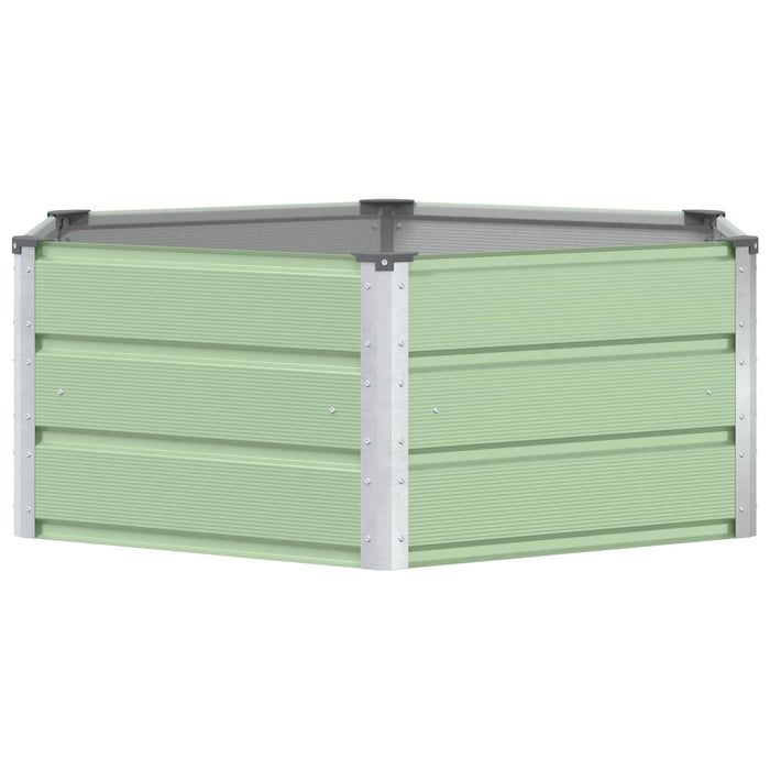 Fioriera-Vaso-Contenitore per Piante Verde Pastello 129 x 129 x 45 cm Acciaio