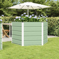 Fioriera-Vaso-Contenitore per Piante Verde Pastello 129 x 129 x 75 cm Acciaio