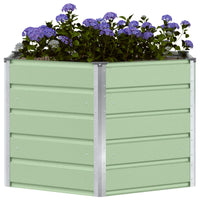 Fioriera-Vaso-Contenitore per Piante Verde Pastello 129 x 129 x 75 cm Acciaio