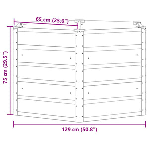 Fioriera-Vaso-Contenitore per Piante Verde Pastello 129 x 129 x 75 cm Acciaio