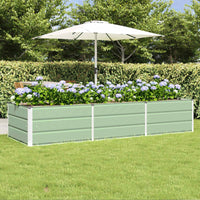 Fioriera-Vaso-Contenitore per Piante Verde 240 x 80 x 45 cm Acciaio