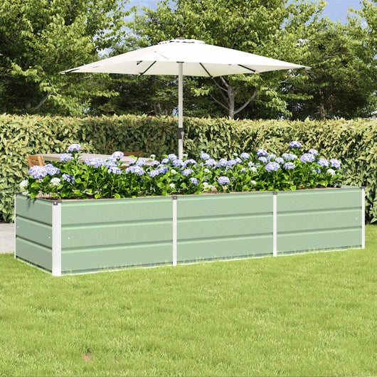 Fioriera-Vaso-Contenitore per Piante Verde 240 x 80 x 45 cm Acciaio