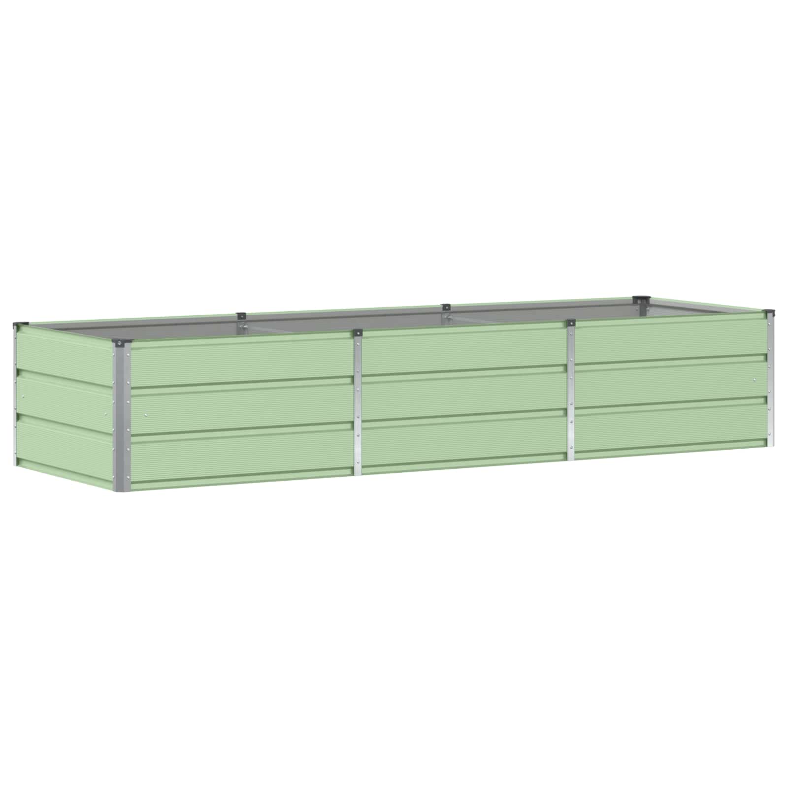 Fioriera-Vaso-Contenitore per Piante Verde 240 x 80 x 45 cm Acciaio