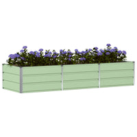 Fioriera-Vaso-Contenitore per Piante Verde 240 x 80 x 45 cm Acciaio