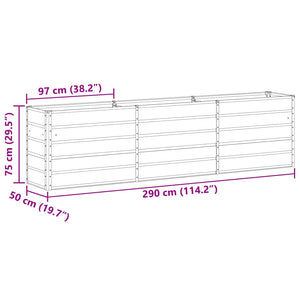 Fioriera Verde Pastello 480 x 50 x 45 cm Acciaio zincato 42018259