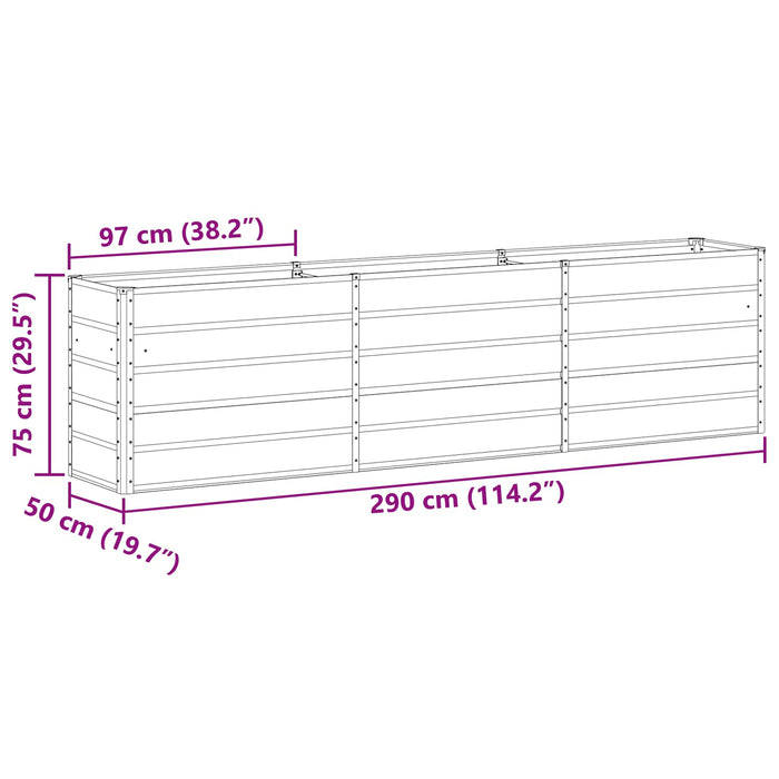 Fioriera Verde Pastello 480 x 50 x 45 cm Acciaio zincato 42018259