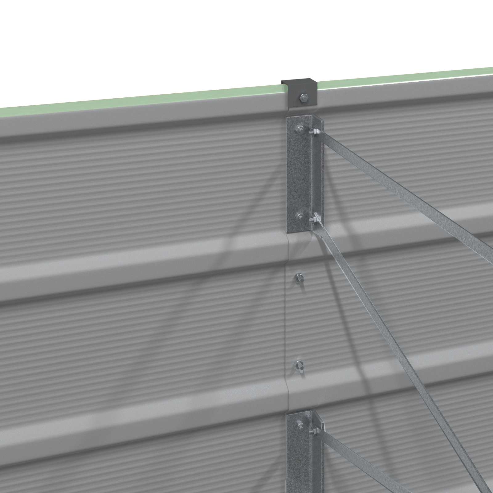 Fioriera Verde Pastello 480 x 50 x 45 cm Acciaio zincato 42018266