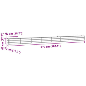 Fioriera Verde Pastello 480 x 50 x 45 cm Acciaio zincato 42018266