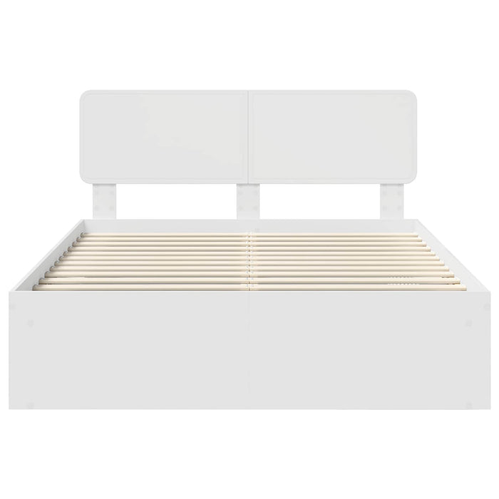 Struttura del letto Bianco 160 x 200 cm Pino massello 3412051