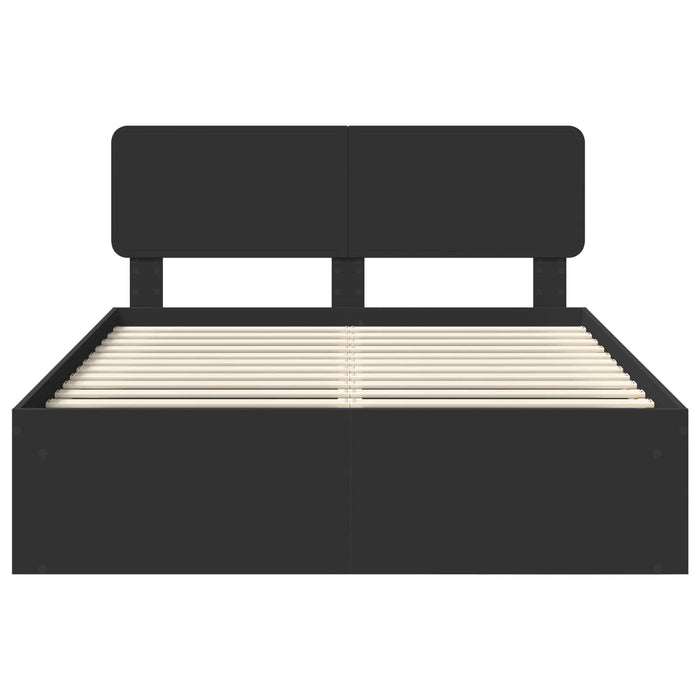 Struttura del letto Nero 160 x 200 cm Pino massello 3412052