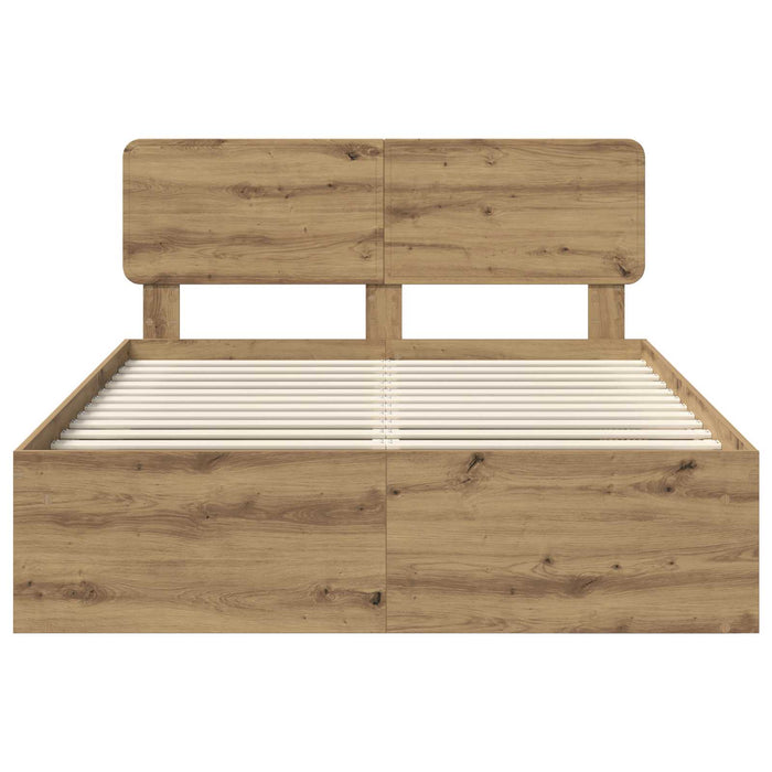 Struttura del letto Rovere Artigianale 135 x 190 cm 3412068