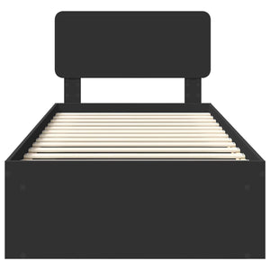 Struttura del letto Nero 100 x 200 cm Pino massello 3412115