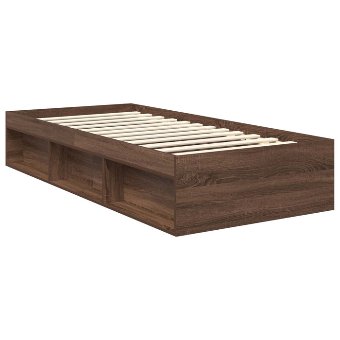 Struttura del letto Rovere Marrone 90 x 190 cm Pino massello 3412138