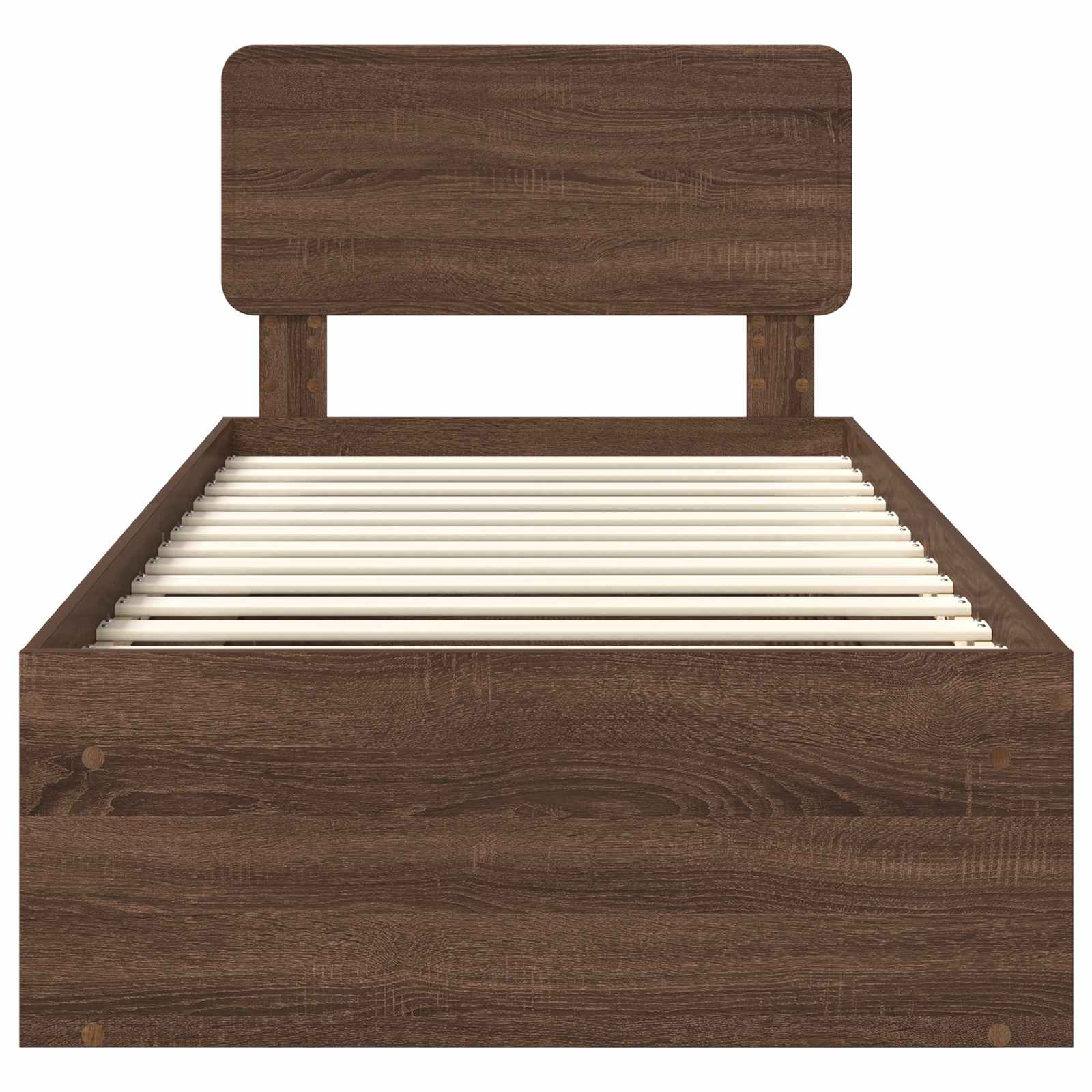 Struttura del letto Rovere Marrone 90 x 190 cm Pino massello 3412138