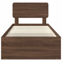 Struttura del letto Rovere Marrone 90 x 190 cm Pino massello 3412138