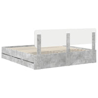 Struttura del letto con cassetto Grigio cemento 180 x 200 cm 3412160