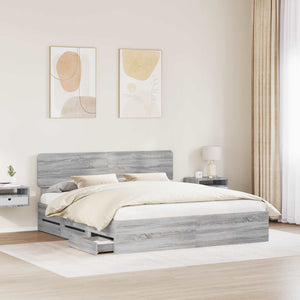Struttura del letto con cassetto Grigio Sonoma 180 x 200 cm 3412162