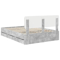 Struttura del letto con cassetto Grigio cemento 140 x 200 cm 3412188
