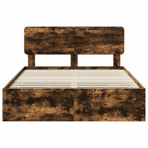 Struttura del letto con cassetto Rovere fumé 140 x 200 cm 3412189