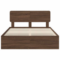 Struttura del letto con cassetto Rovere Marrone 140 x 200 cm 3412191