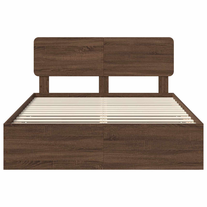 Struttura del letto con cassetto Rovere Marrone 140 x 200 cm 3412191