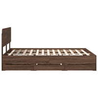 Struttura del letto con cassetto Rovere Marrone 140 x 200 cm 3412191