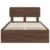 Struttura del letto con cassetto Rovere Marrone 135 x 190 cm 3412198