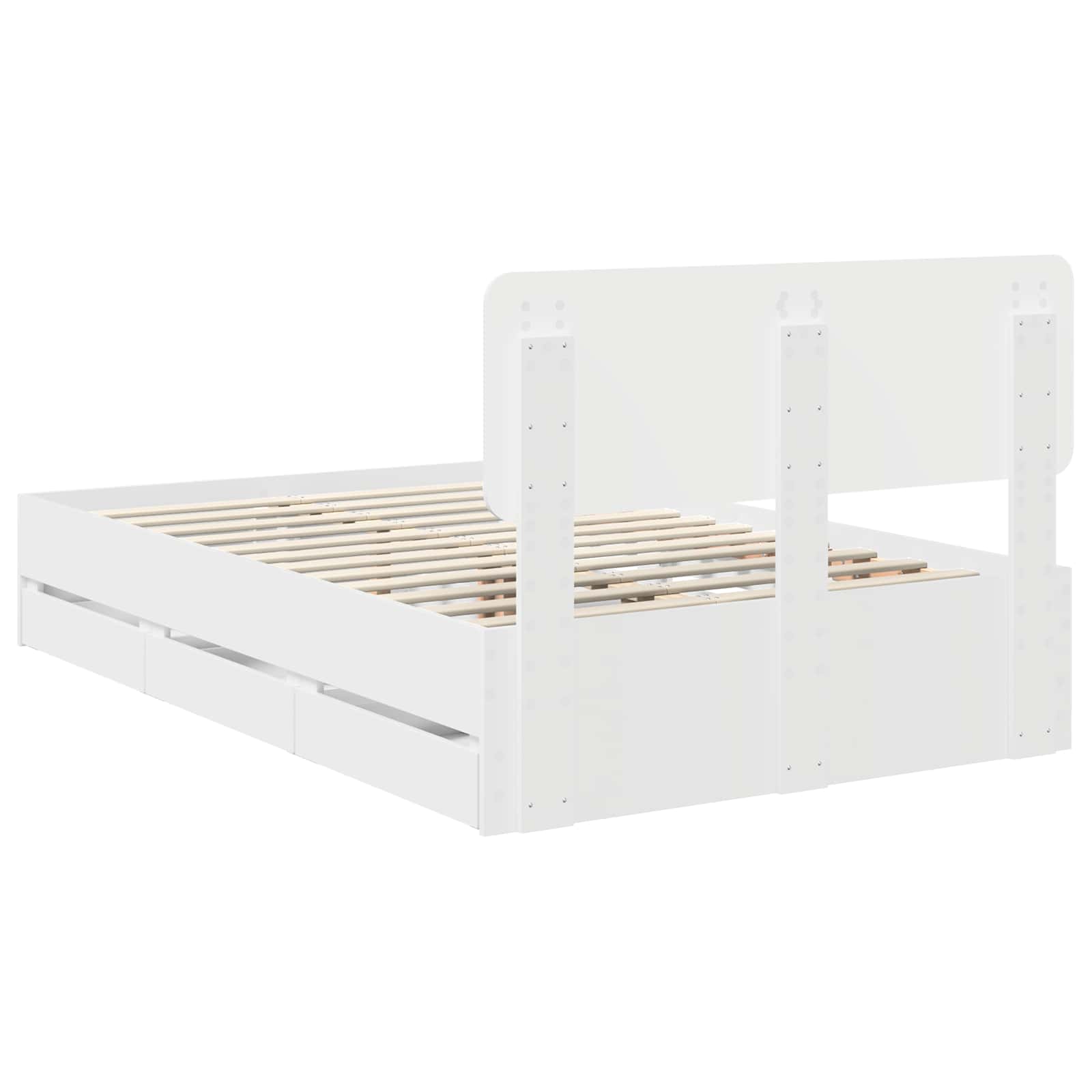 Struttura del letto Bianco 120 x 190 cm Legno Ingegnerizzato 3412199