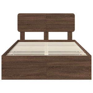 Struttura del letto con cassetto Rovere Marrone 120 x 200 cm 3412212