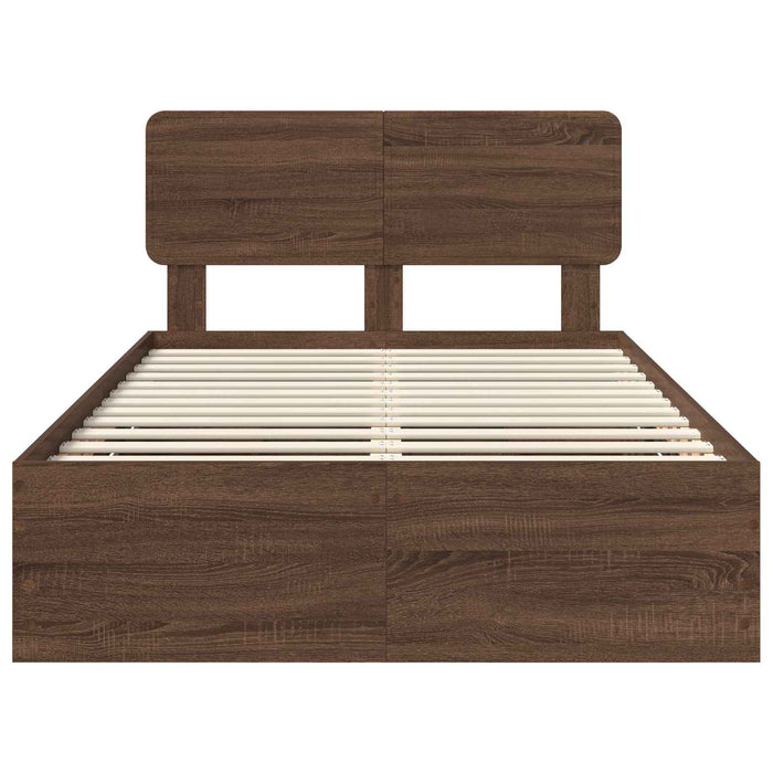 Struttura del letto con cassetto Rovere Marrone 120 x 200 cm 3412212