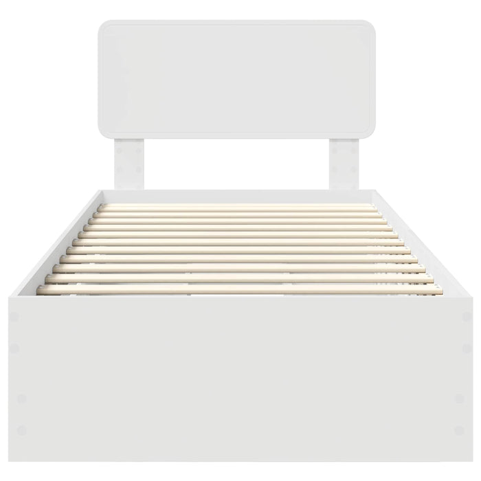 Struttura del letto Bianco 100 x 200 cm Legno Ingegnerizzato 3412213