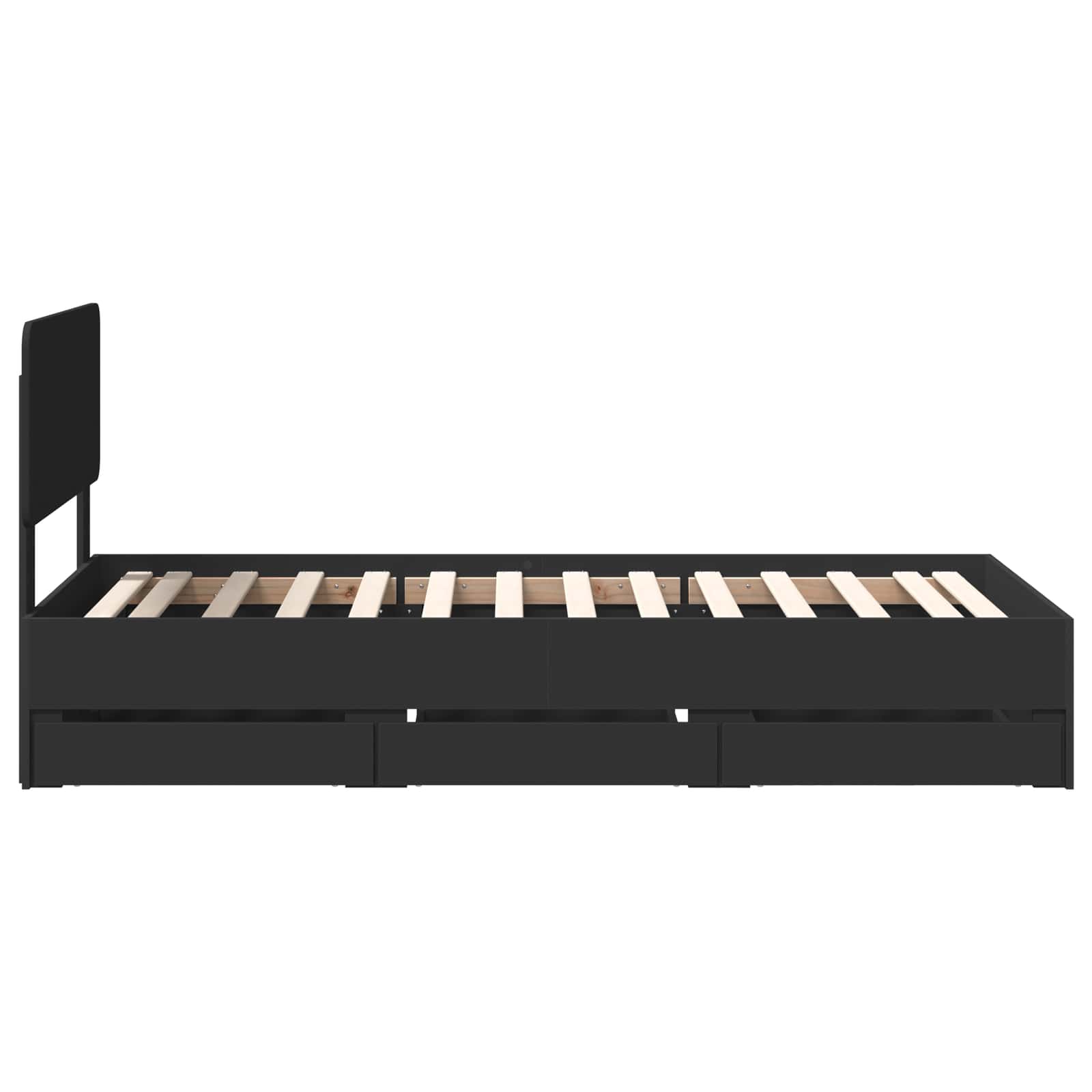 Struttura del letto Nero 100 x 200 cm Legno Ingegnerizzato 3412214