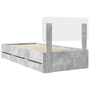 Struttura del letto con cassetto Grigio cemento 100 x 200 cm 3412216