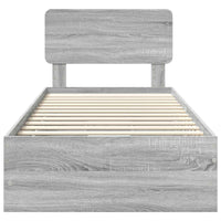 Struttura del letto con cassetto Grigio Sonoma 100 x 200 cm 3412218