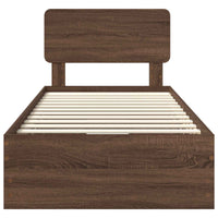 Struttura del letto con cassetto Rovere Marrone 90 x 200 cm 3412233