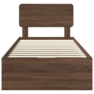 Struttura del letto con cassetto Rovere Marrone 90 x 200 cm 3412233