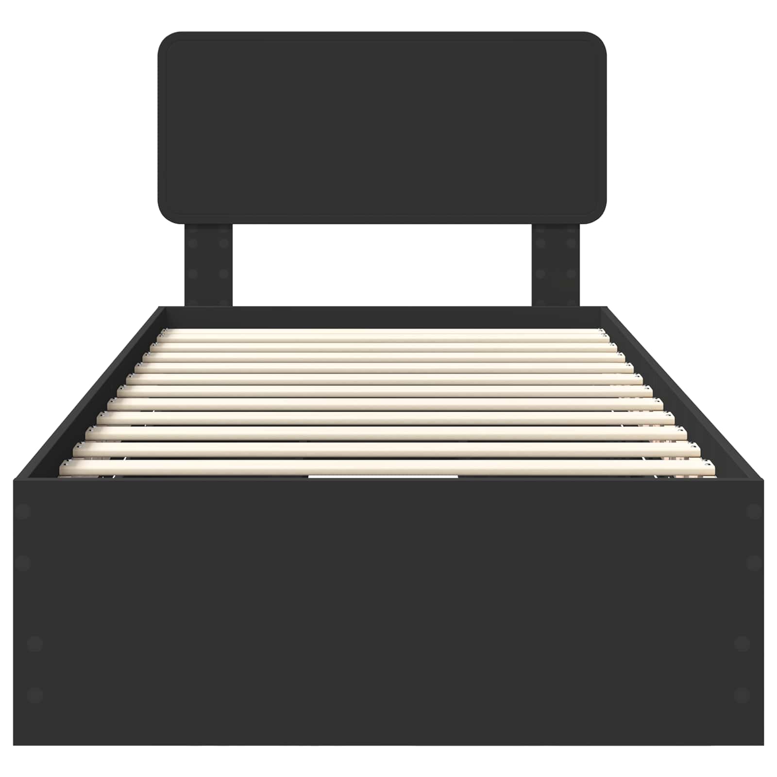 Struttura del letto Nero 75 x 190 cm Legno Ingegnerizzato 3412235