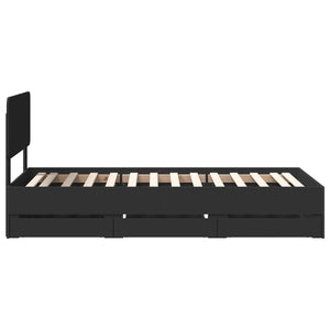 Struttura del letto Nero 75 x 190 cm Legno Ingegnerizzato 3412235