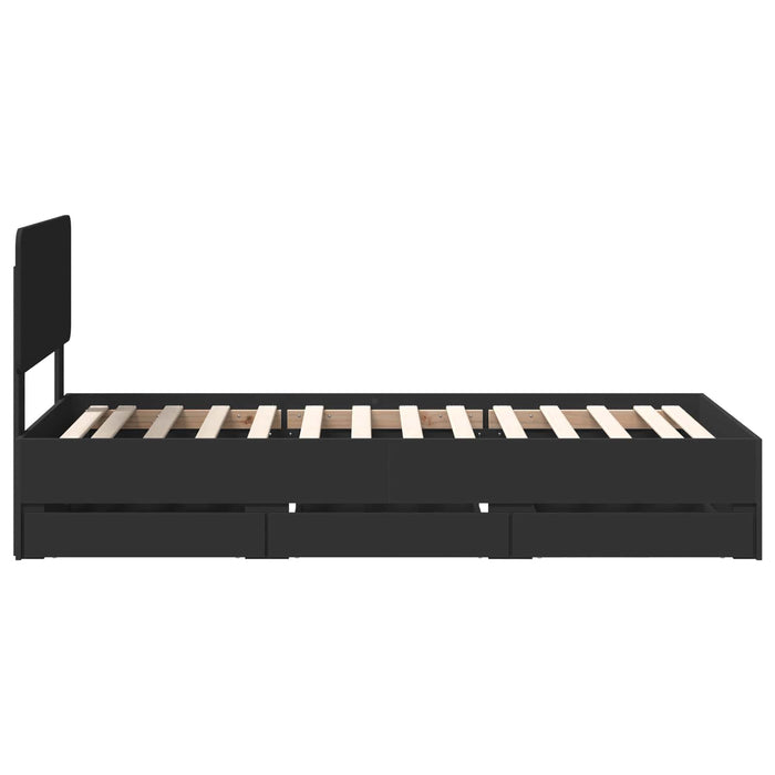 Struttura del letto Nero 75 x 190 cm Legno Ingegnerizzato 3412235