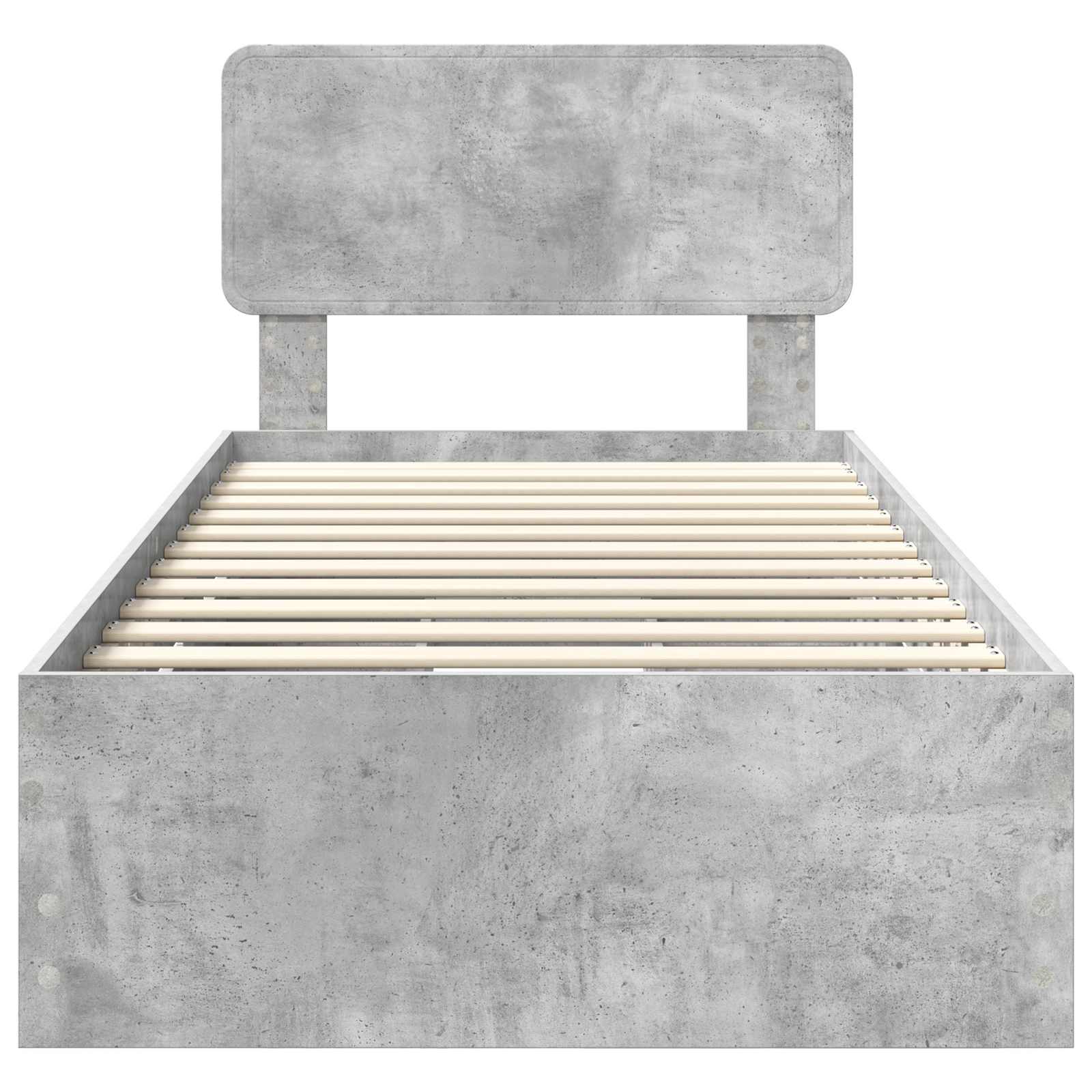 Struttura del letto con cassetto Grigio cemento 75 x 190 cm 3412237