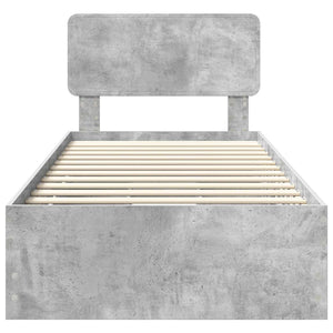 Struttura del letto con cassetto Grigio cemento 75 x 190 cm 3412237
