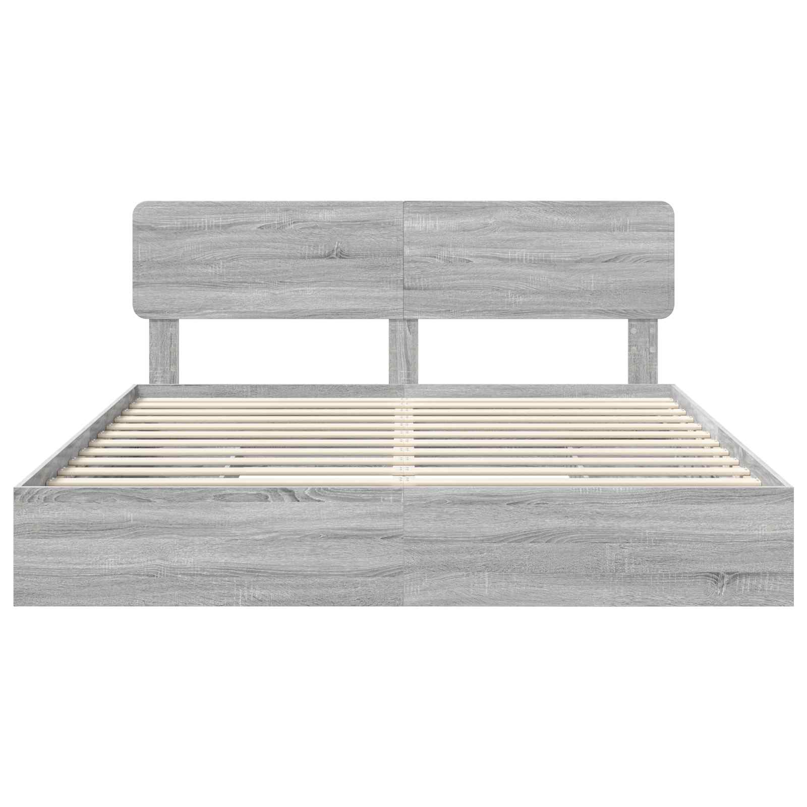 Letto con Contenitore con testiera-Struttura Letto con contenitore Grigio Sonoma 200 x 200 cm 361804